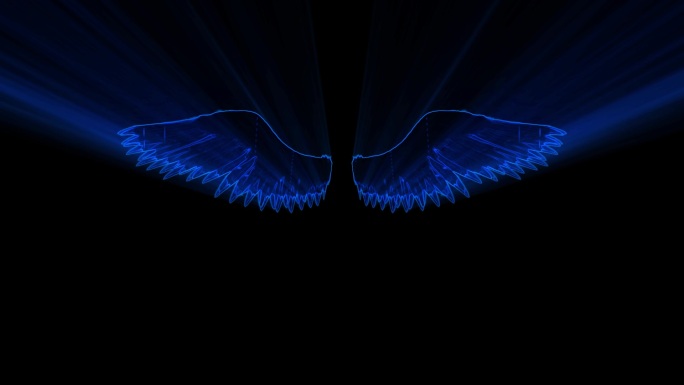 蓝色光线翅膀