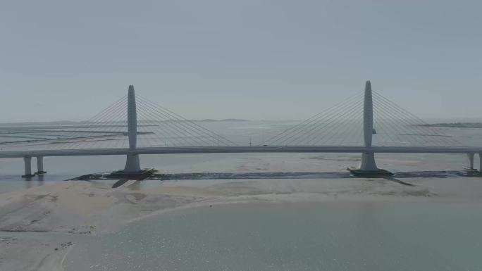 山东威海香水河大桥老母猪河航拍4K