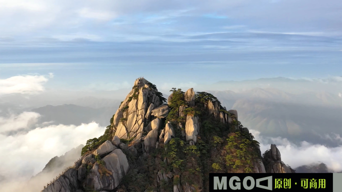 安徽黄山云海日出奇峰壮阔震撼，旅游宣传