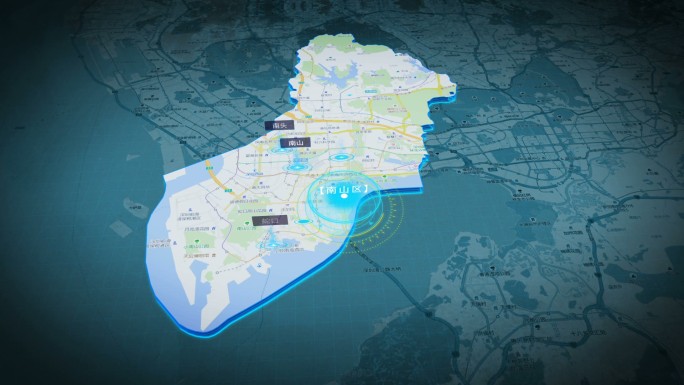 【深圳南山地图】震撼科技连线地图