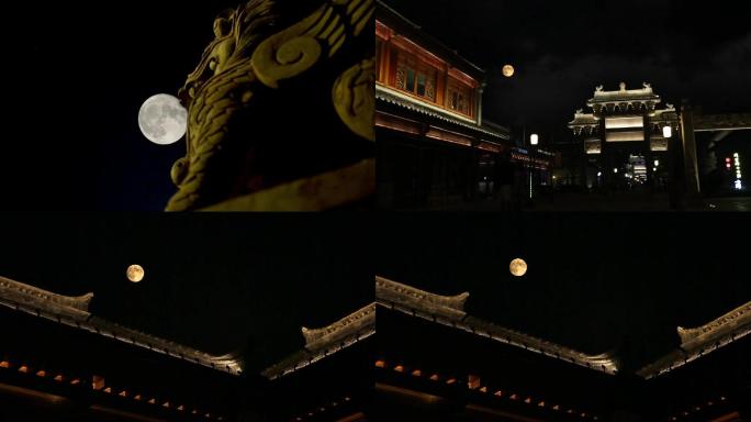 古城的月亮延时