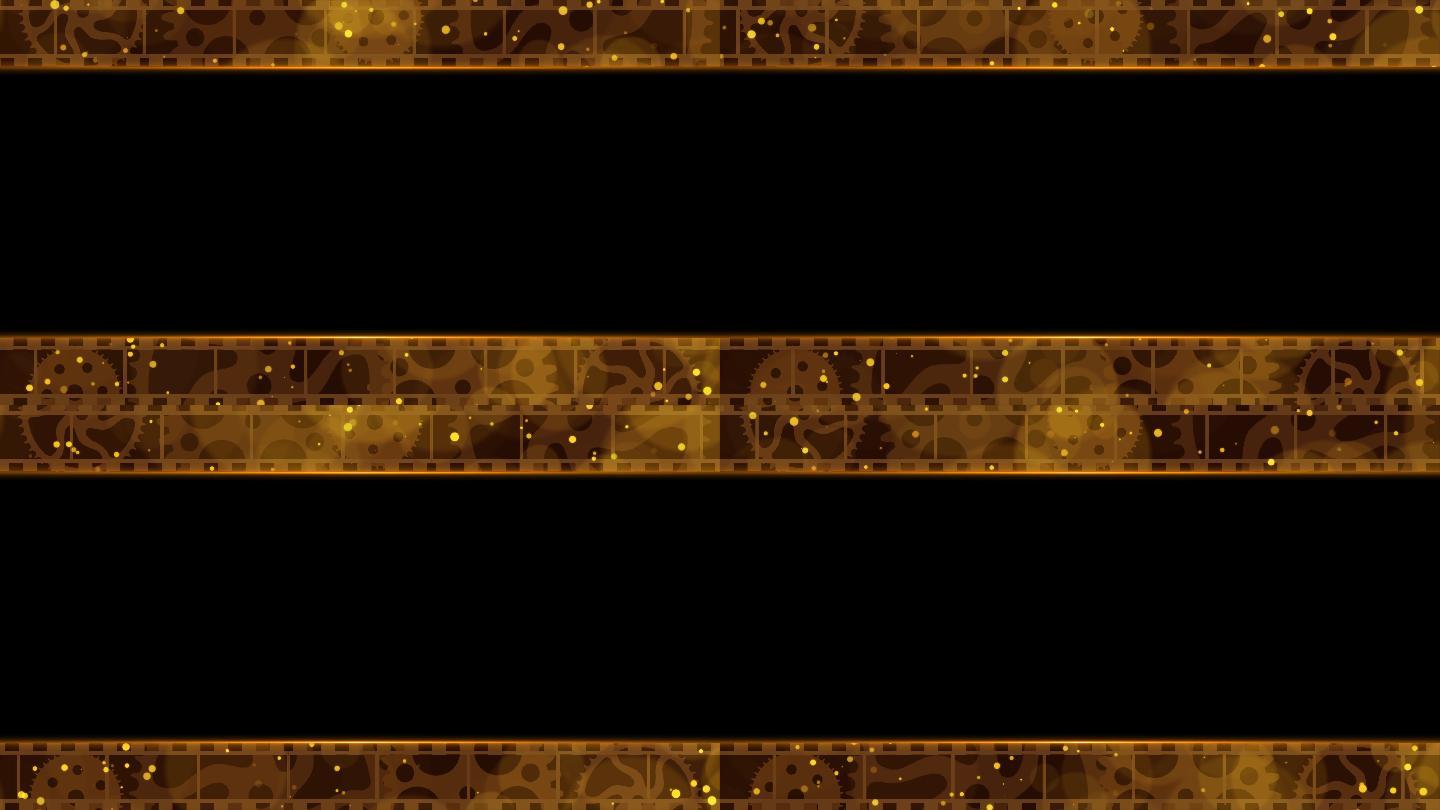 4K金色装饰框循环通道
