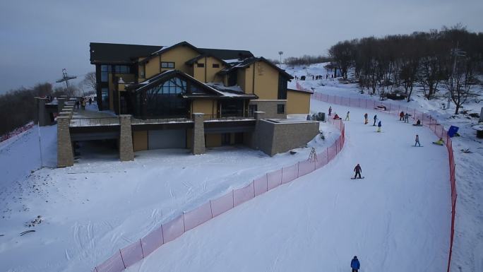 航拍滑雪场建设（未剪辑原始素材）