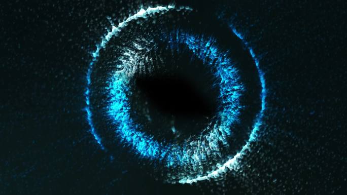 抽象眼球蓝色粒子圆环