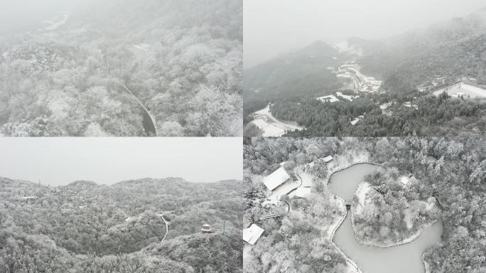 华蓥山雪景航拍