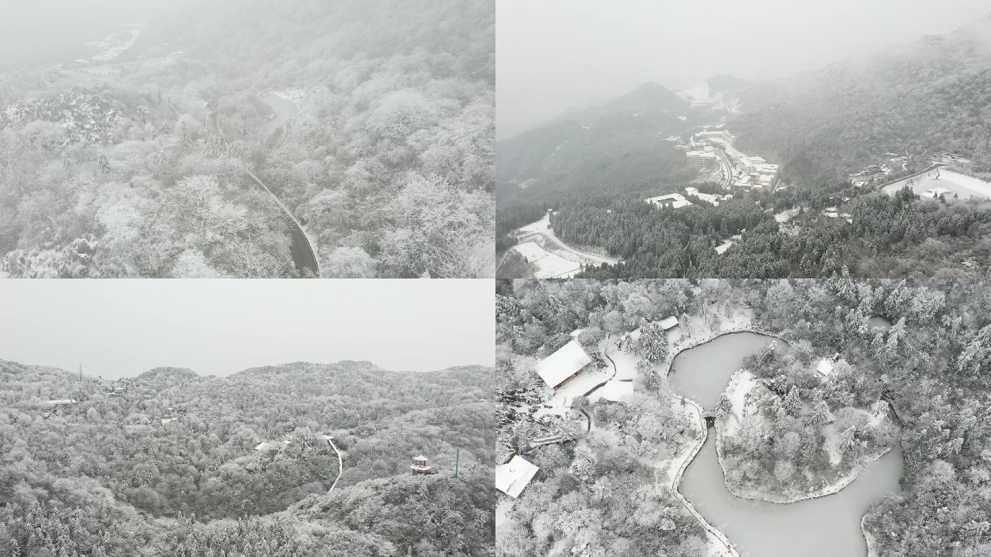 华蓥山雪景航拍