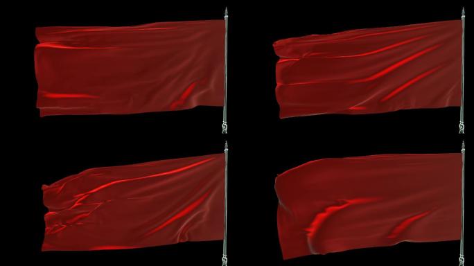 4K原创丝绸旗帜透明视频1