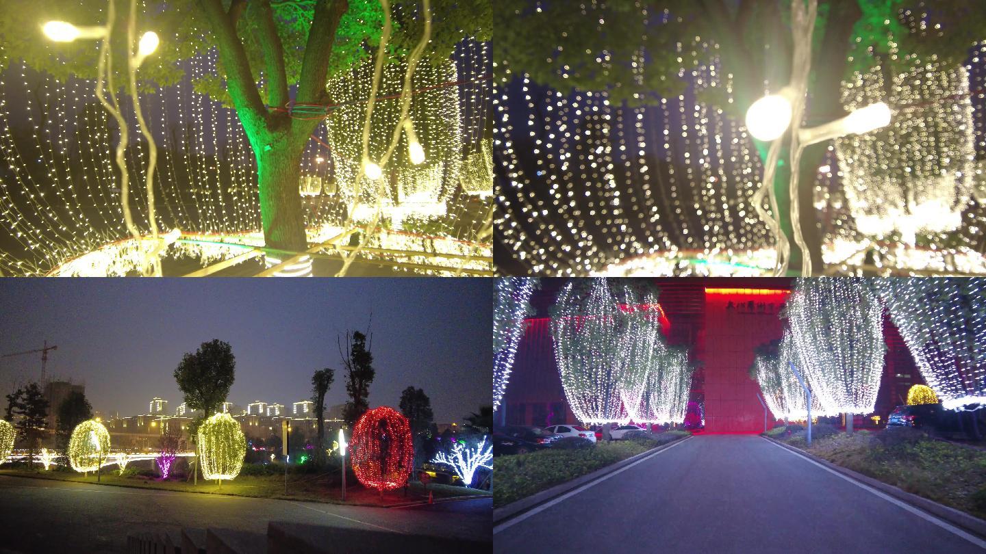 重庆市璧山区双星大道春节过年彩灯灯笼