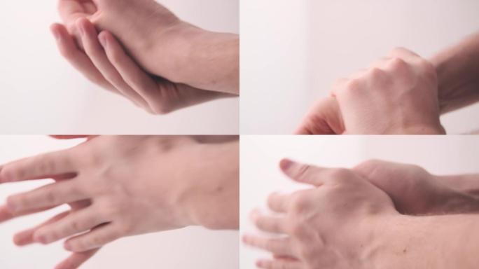 【4K】病毒预防擦手洗手健康防护动作