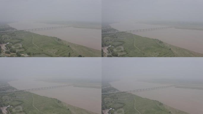 4K郑州航拍黄河桥花园口高速公路