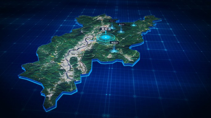 【梅州蕉岭地图】地形辐射地图数据展示