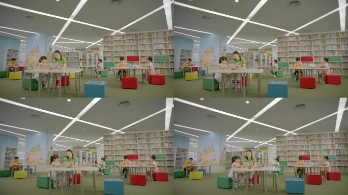 阅读室图书馆儿童快乐阅读学习儿童友好