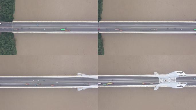 4K南京长江大桥江北新区长江五桥航拍