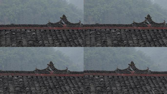 苗族木屋灰瓦房顶11