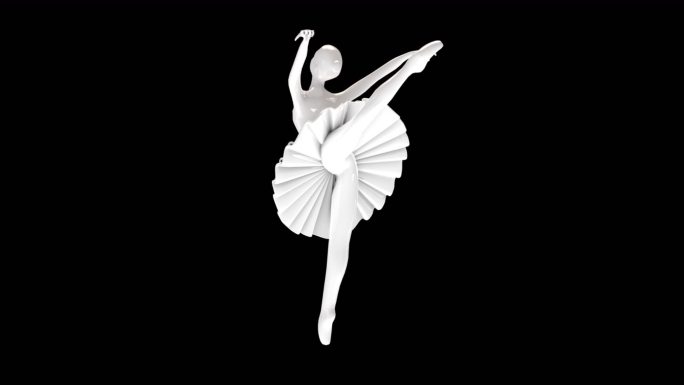 3D芭蕾舞蹈带通道