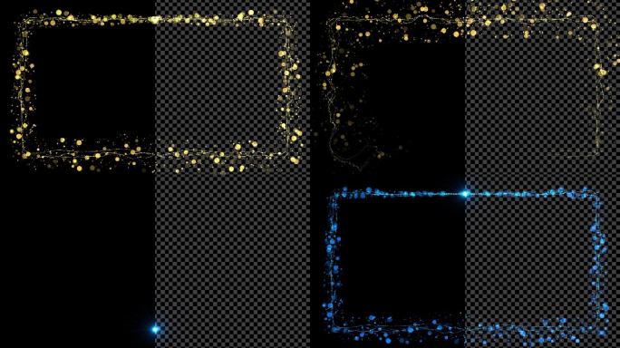 【素材包】两款粒子汇聚方框边框
