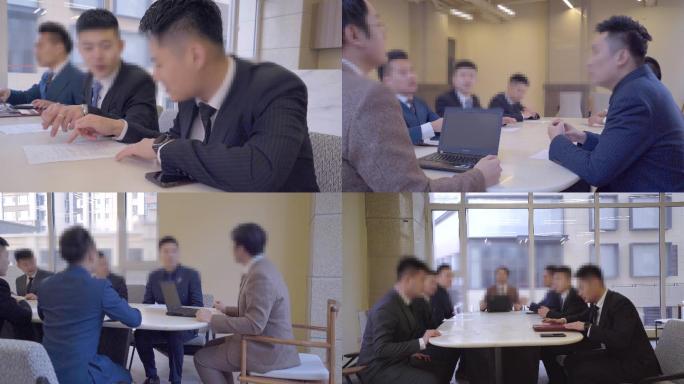 4K商务会议谈判-合作签约握手商务人士