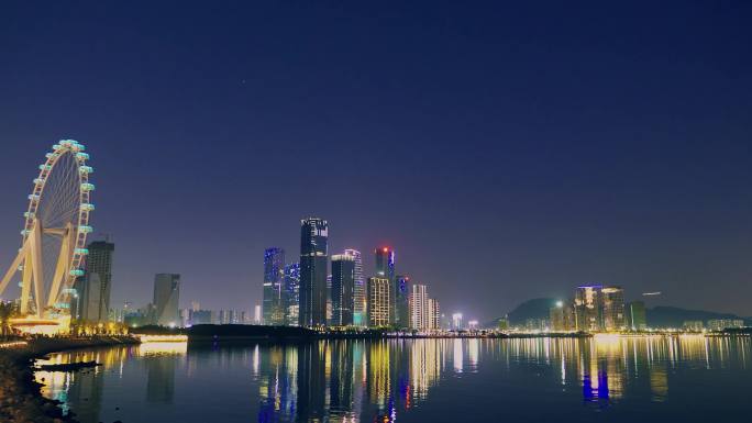 深圳前海欢乐港湾夜景延时