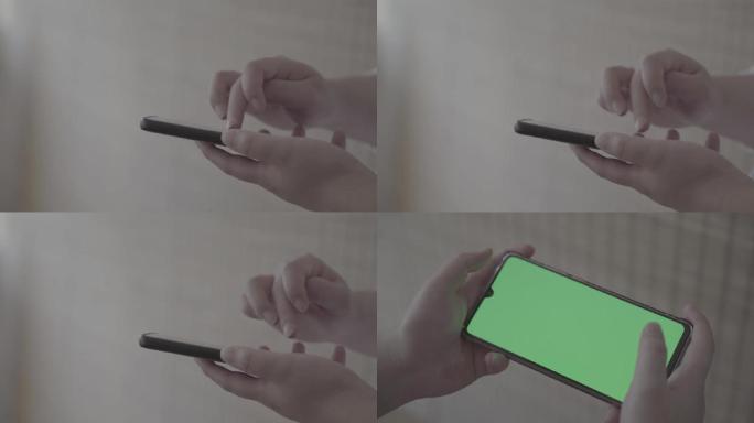 手机绿幕触屏抠像素材