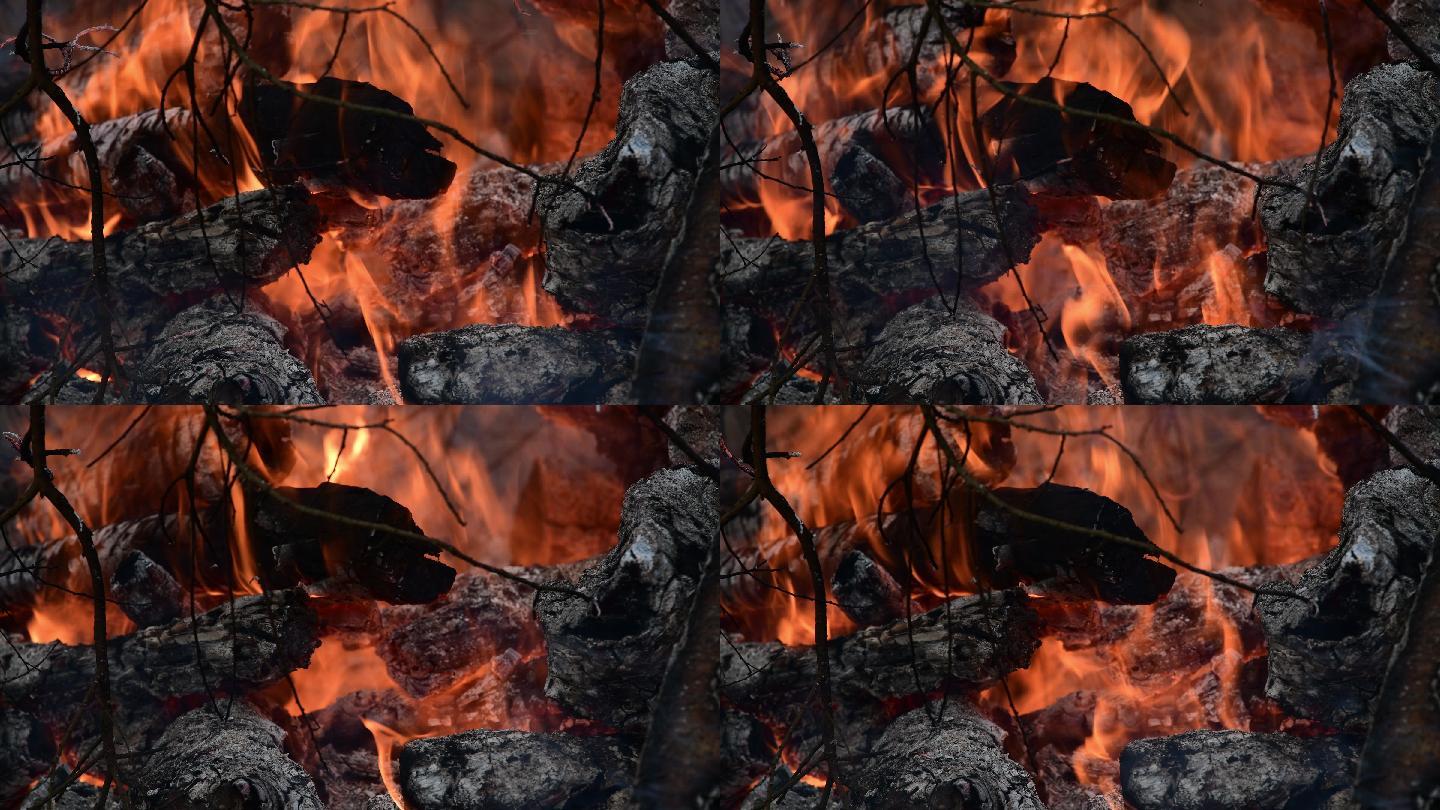 木材燃烧-4k视频（原创）