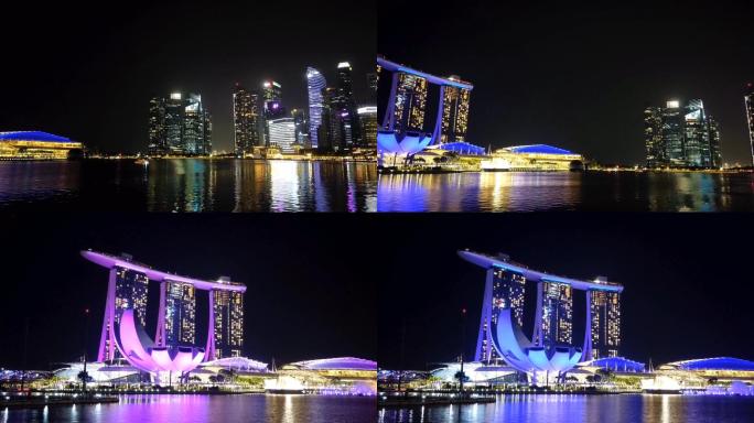 新加坡滨海湾金沙灯光秀轨迹延时