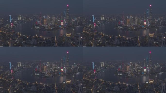 原始素材灰片上海夜景