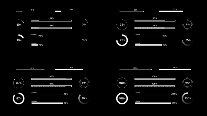 【视频+模板】多款科技感进度条附模板