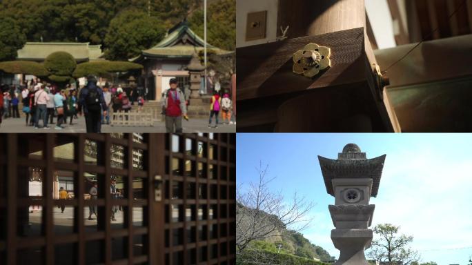 鹿儿岛照国神社日本旅拍空镜头