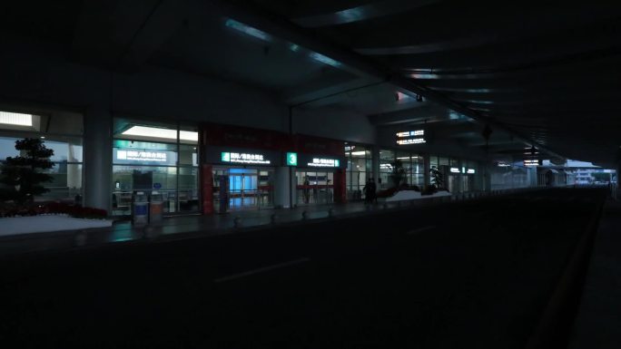 机场国际港澳台到达黑夜到白天延时高崎机场