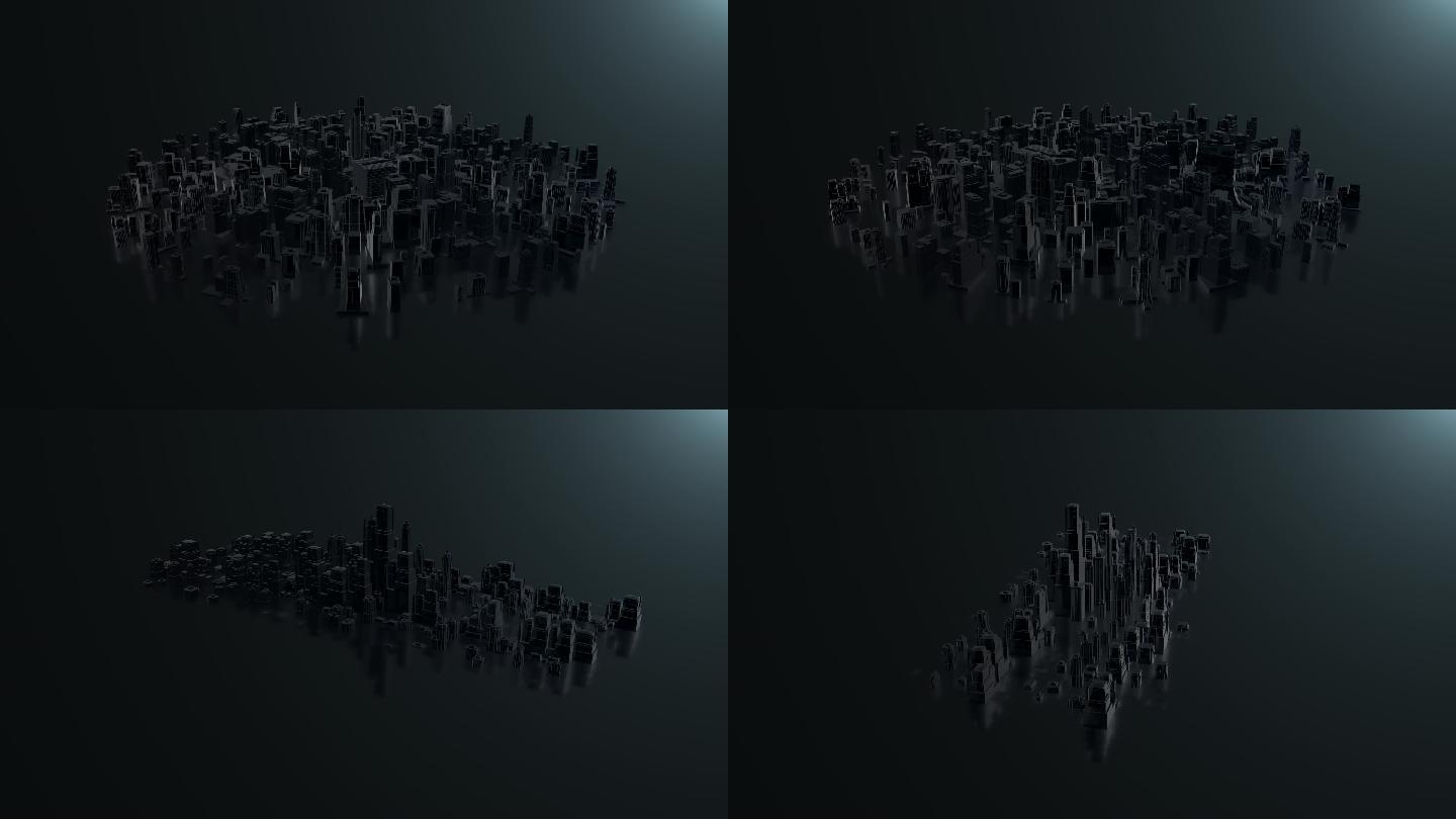 3D科幻城市模型