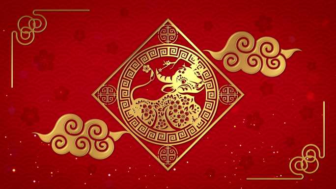 4K分辨率2021年中国新年农历喜庆春节