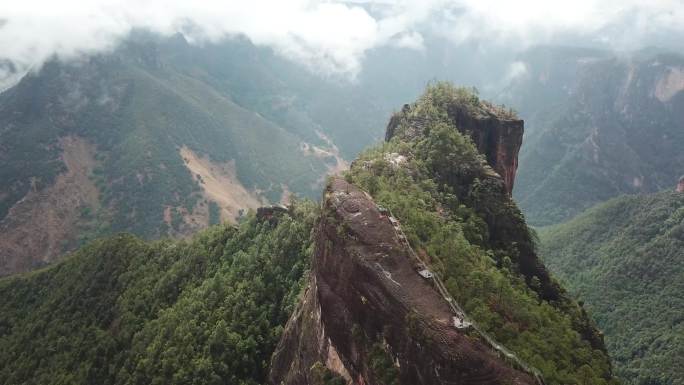 丽江老君山千龟山航拍4k