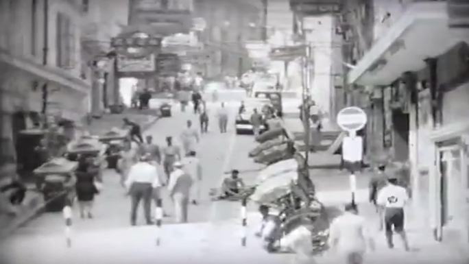 40年代香港街景市井行人
