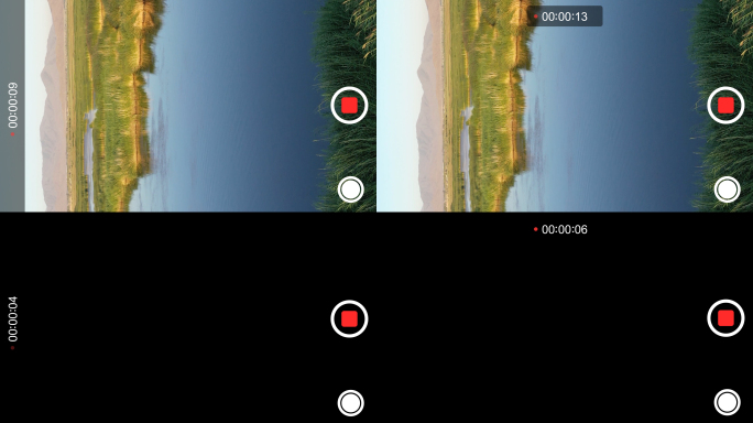 苹果手机录像取景框界面动画时长各一分钟