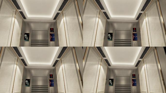 新中式三维地产漫游动画室内电梯间
