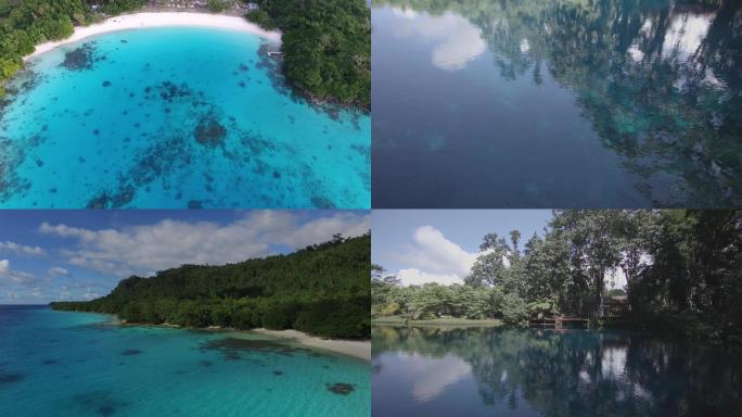 天然蓝洞风景湖泊蓝色湖泊大海