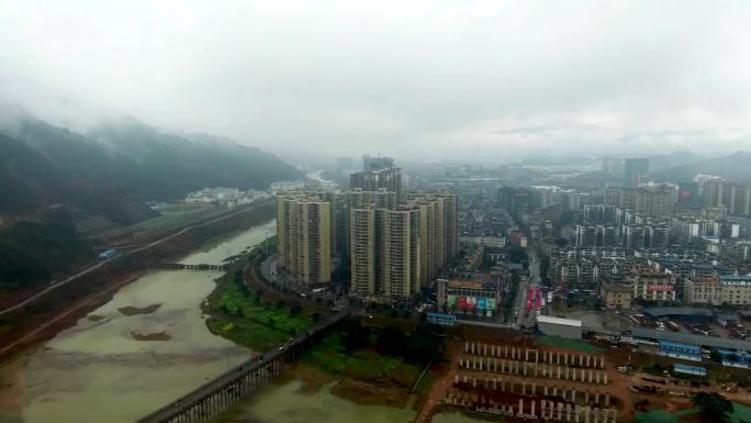 2021年2月份雨后的贵州榕江县城