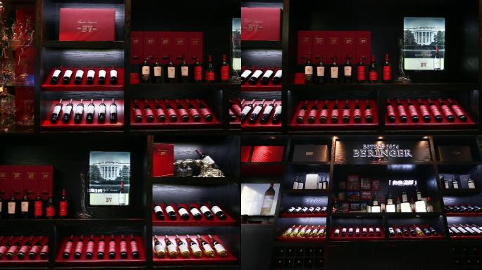 实拍品牌红酒展柜全景