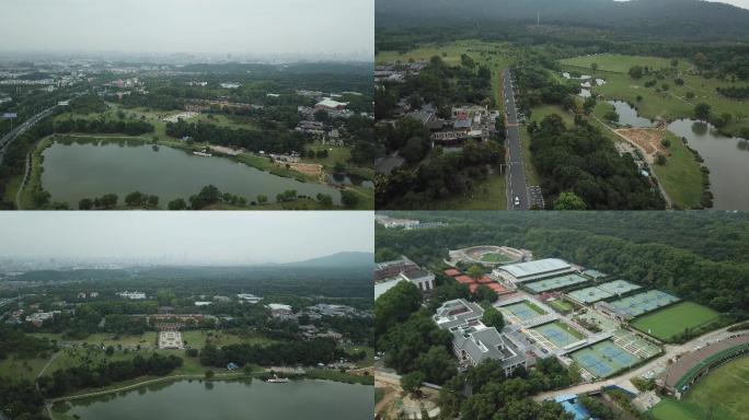 4K钟山体育运动公园南京体育学院航拍