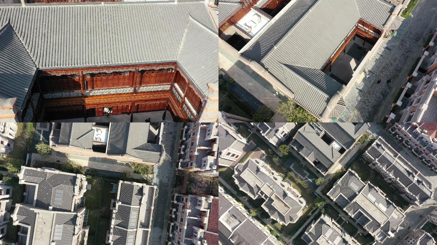 4K原素材-航拍上海老城厢露香园