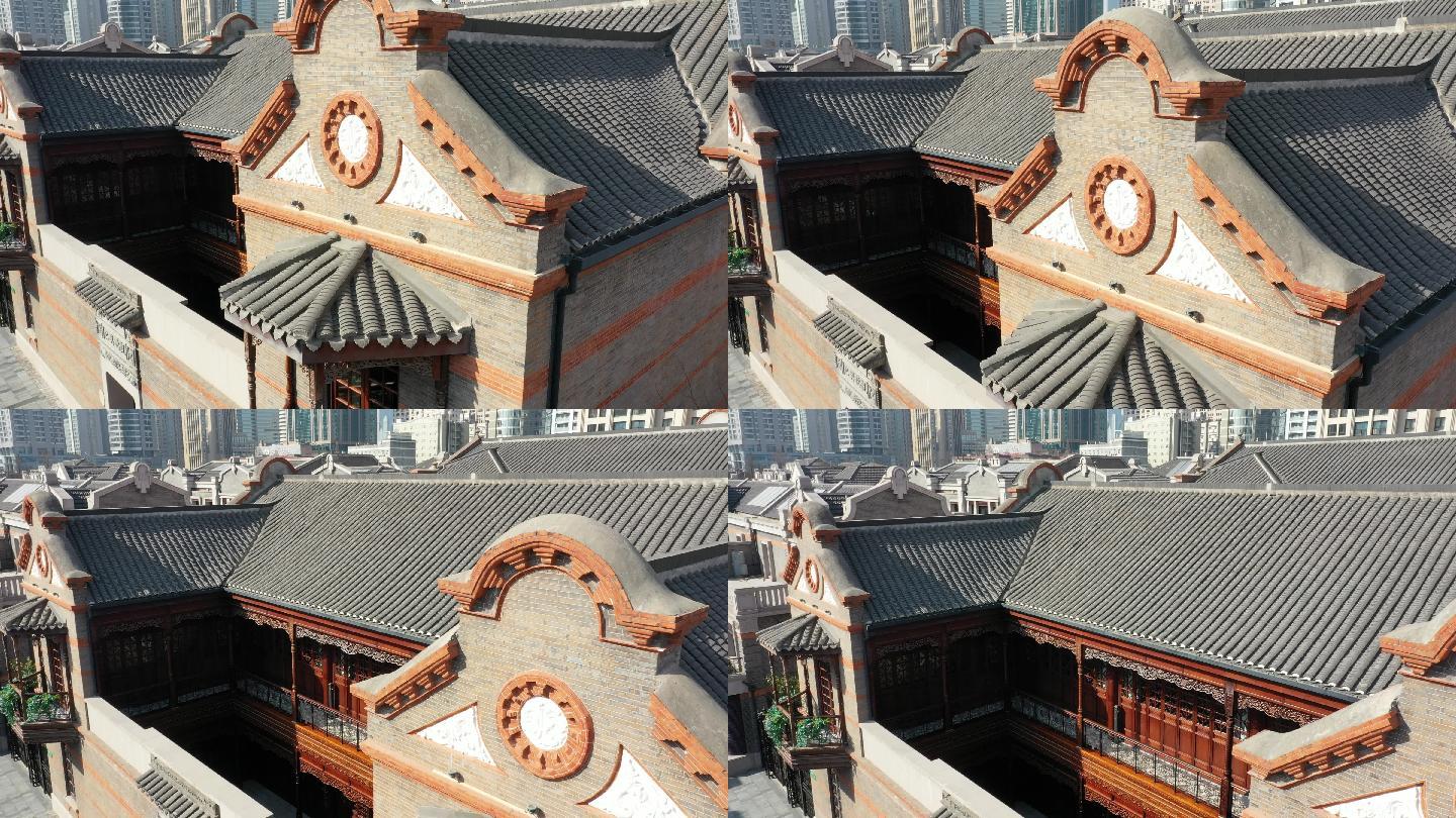 4K原素材-航拍上海老城厢露香园