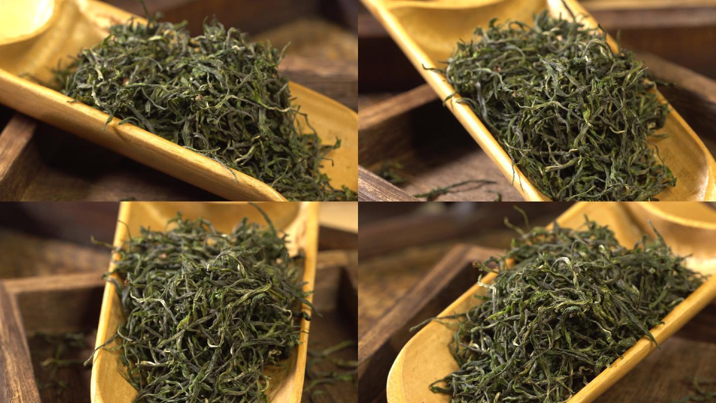 传统手工茶叶长叶4k中式