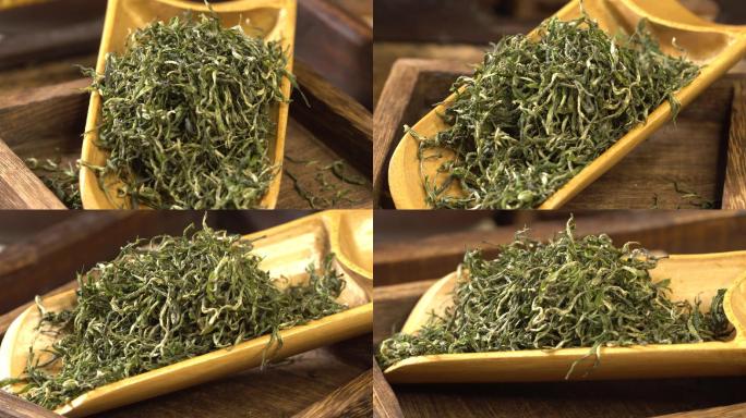 传统手工茶叶长叶4k中式