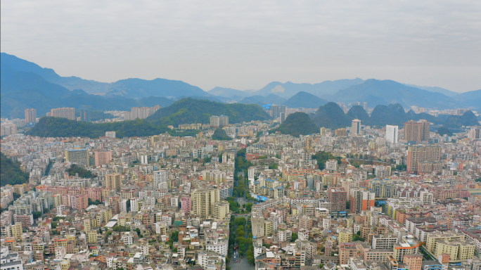 【4K】广东云浮城市航拍