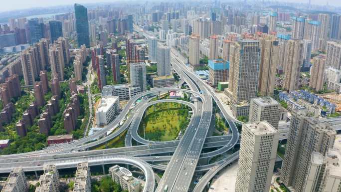 武汉光谷高架立交桥4K