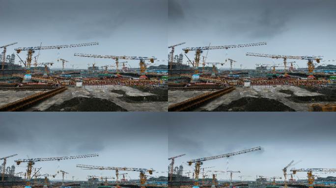 4K萧山机场T4扩建工地施工延时-03