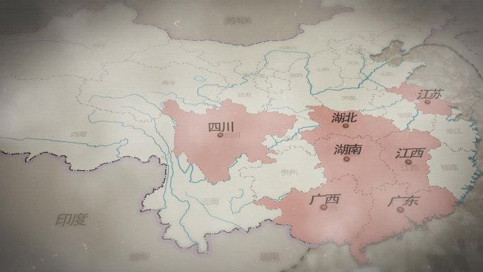 原创中国地图粒子光效辐射全国连线AE模板