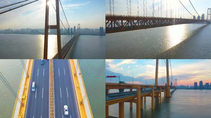 4K航拍武汉杨泗港长江大桥