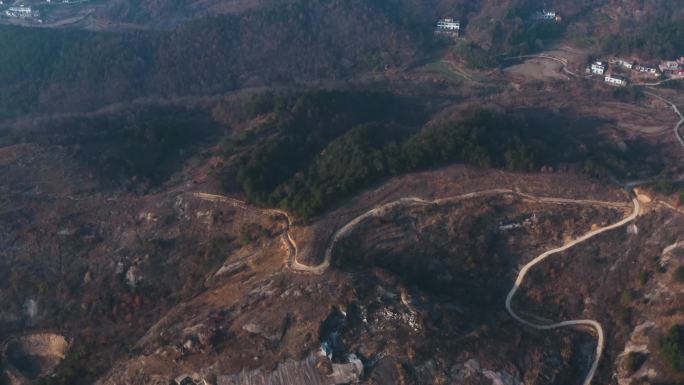 4k过年回家冬季日石头山小路