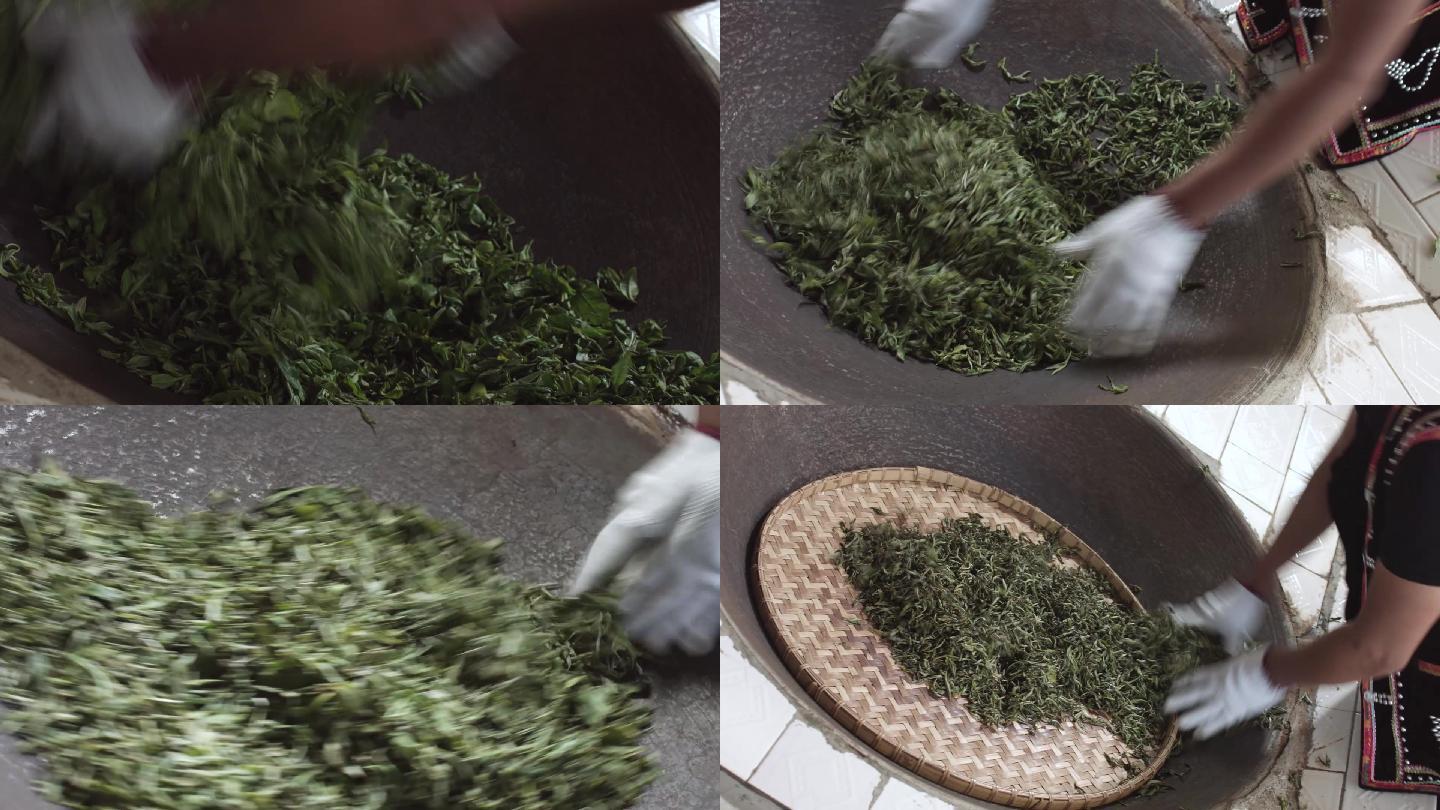 古树茶炒茶